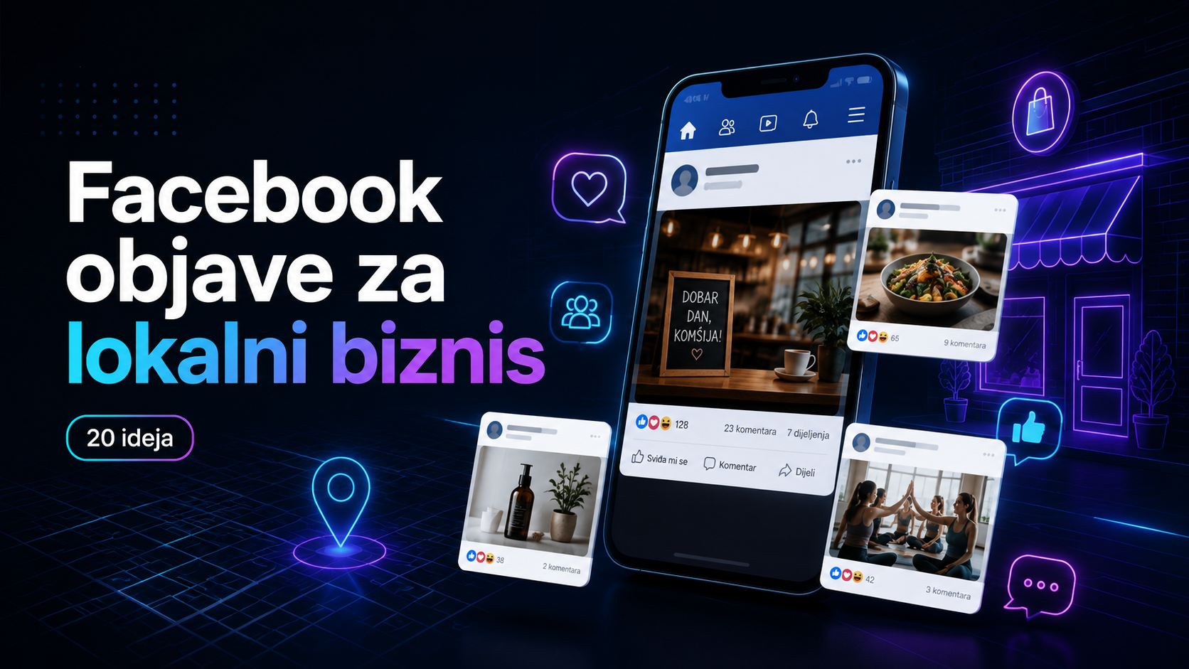 Facebook objave za lokalni biznis: 20 ideja koje nisu samo akcije i popusti